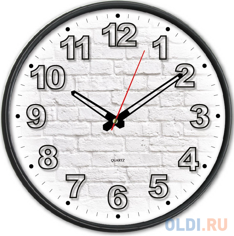 

Часы настенные аналоговые Бюрократ WallC-R71P черный