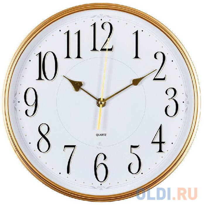 Часы настенные аналоговые Бюрократ WallC-R76P белый
