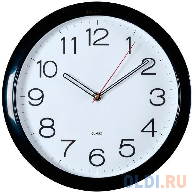 Часы настенные аналоговые Бюрократ WallC-R78P черный