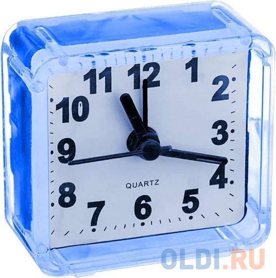 

Perfeo Quartz часы-будильник "PF-TC-001", квадратные 5,5*5,5 см, синие