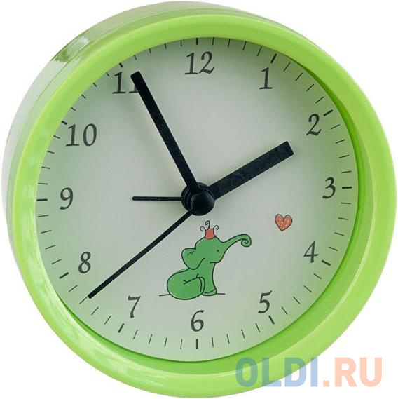 

Perfeo Quartz часы-будильник "PF-TC-011", круглые диам. 9,5 см, зелёные