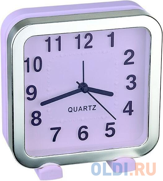 

Perfeo Quartz часы-будильник "PF-TC-018", квадратные 13*13 см, фиолетовые