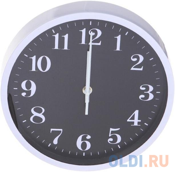 

Perfeo Настенные часы "PF-WC-002", круглые д. 25 см, белый корпус / чёрный циферблат