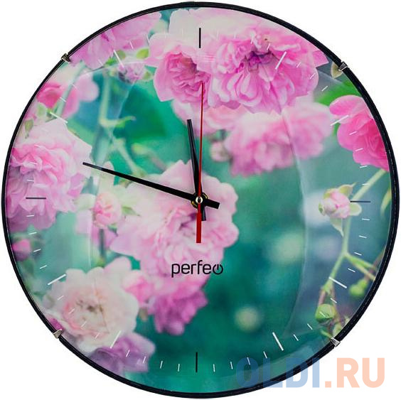 

Perfeo Настенные часы "PF-WC-006", круглые д. 30 см, без корпуса / роза циферблат