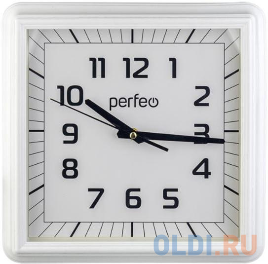 

Perfeo Настенные часы "PF-WC-011", квадратные 32*32 см, белый корпус / белый циферблат