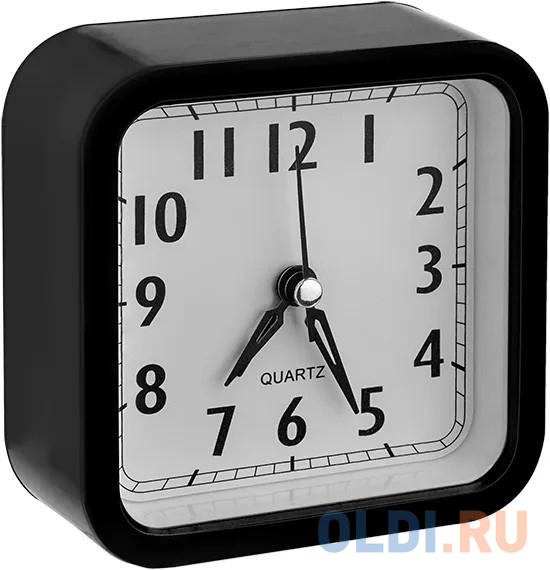 

Perfeo Quartz часы-будильник "PF-TC-019", квадратные 10*10 см, чёрные