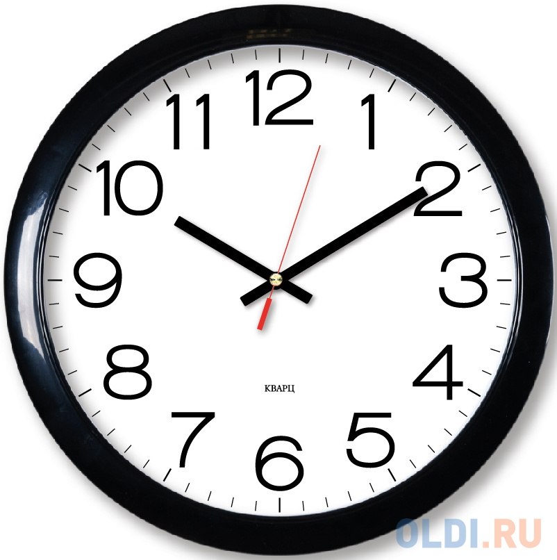 Часы настенные Бюрократ WallC-R78PN чёрный