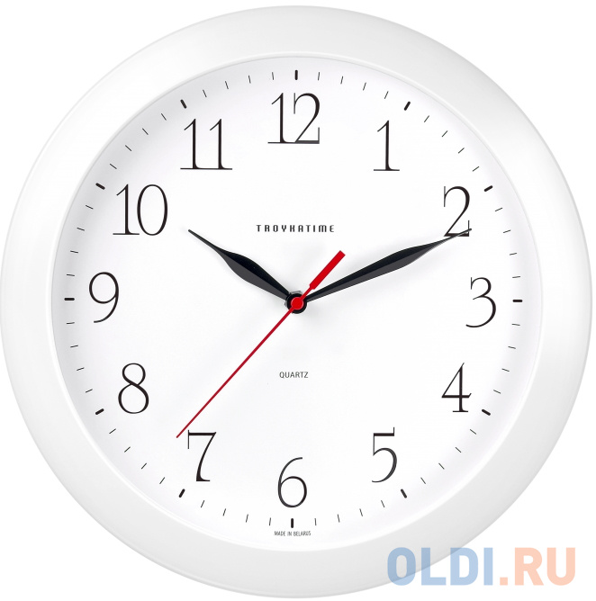 Часы настенные Troyka 11110113 белый круглые настенные часы