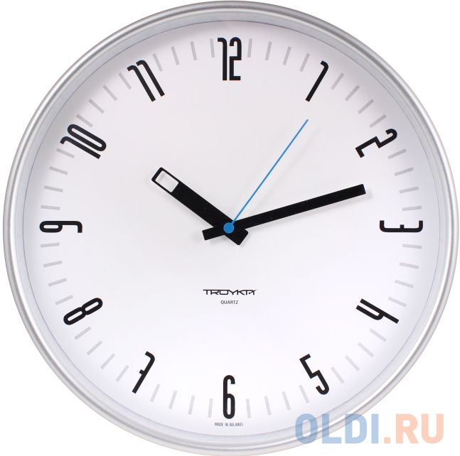 Часы настенные Troyka 77777710 белый, размер 30,5х30,5х3,5 см