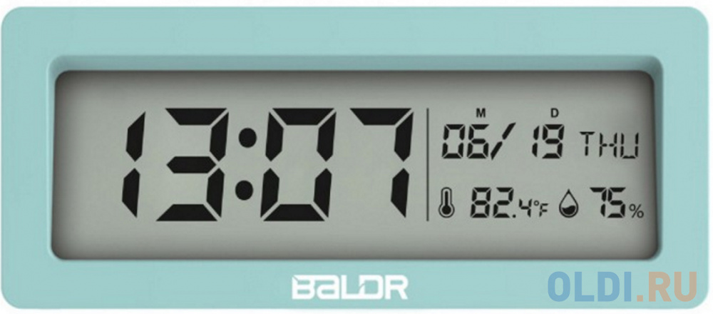 Часы-будильник BALDR B0337STH голубой baldr b0387th   цифровой термогигрометр с внешним датчиком