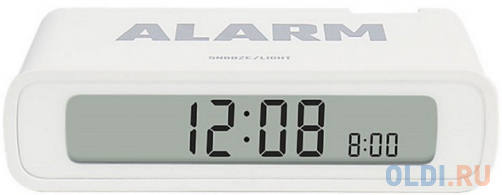 Часы-будильник BALDR B0346S белый, размер 100 x 55 x 25 мм
