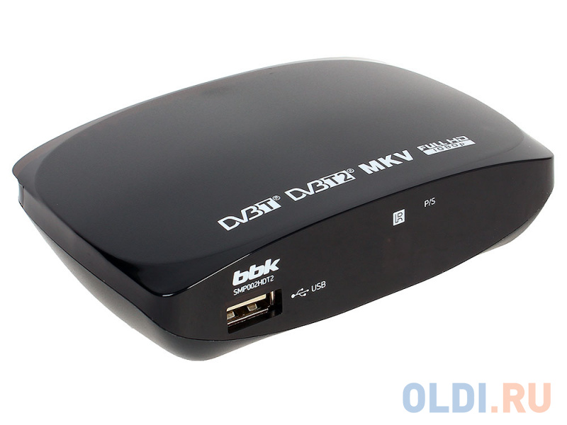 

Цифровой телевизионный DVB-T2 ресивер BBK SMP002HDT2 черный