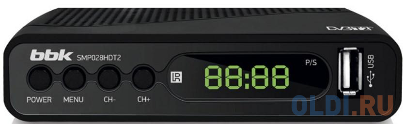 Ресивер DVB-T2 BBK SMP028HDT2 черный, цвет чёрный