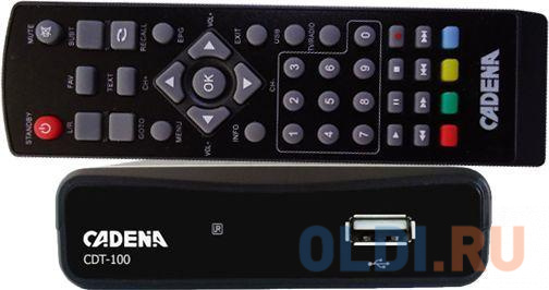Ресивер DVB-T2 Cadena CDT-100 (TC) черный фото