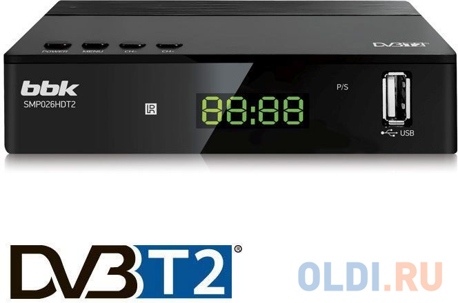 Ресивер DVB-T2 BBK SMP026HDT2 черный фото