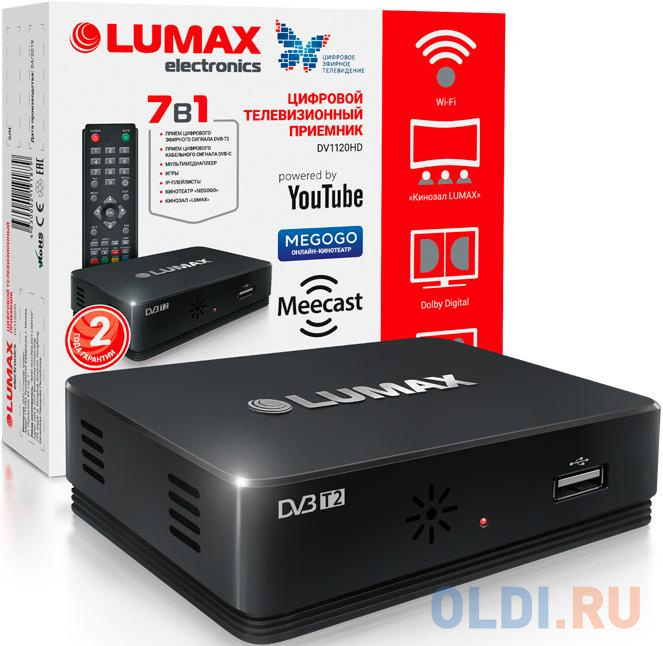 

ТВ-ресивер DVB-T2 DV1120HD LUMAX