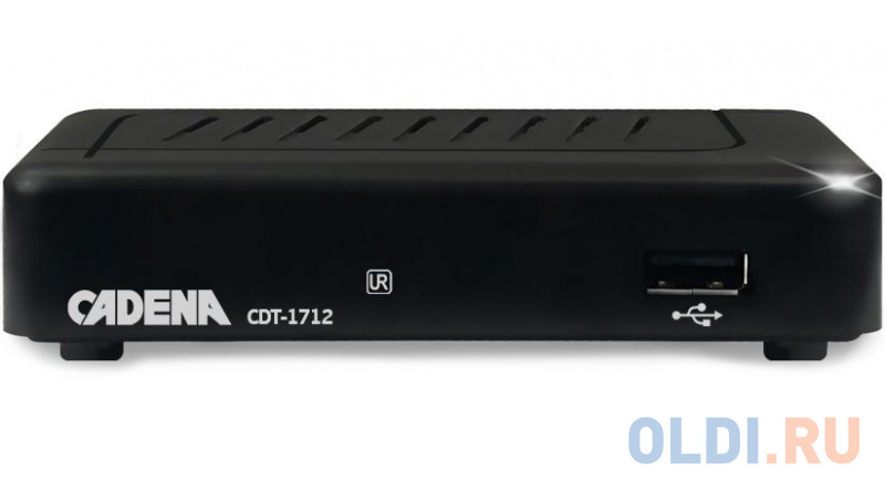 

Ресивер DVB-T2 Cadena CDT-1712 (TC) черный