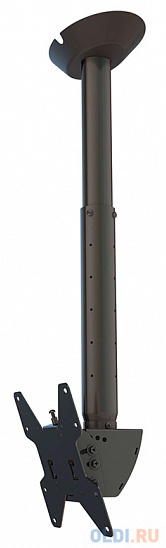 [C37 24A] Потолочное крепление Wize Pro C3724A для дисплеев 1346+, VESA 75x75, 100x100, 200x100, 200x200, 400х400 мм наклон +20°, поворот 360°, длина штанги 46-61 cм, до 36 кг, черн.