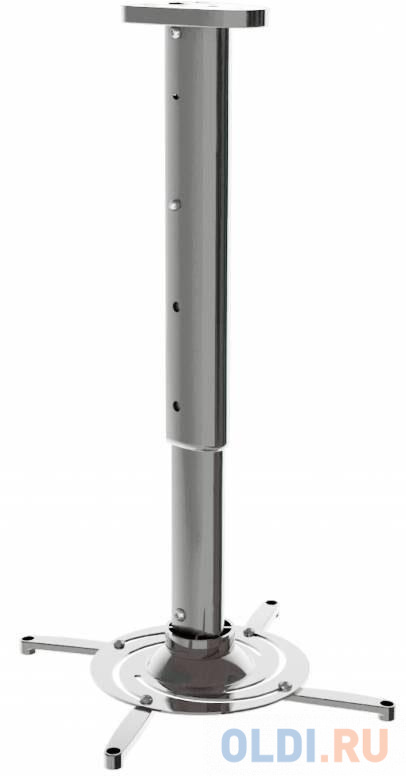 Кронштейн для проектора Cactus CS-VM-PR05L-AL серебристый макс.10кг настенный и потолочный поворот и наклон крепеж wize wpb s потолочный универсальный длина штанги 44 64 см наклон 15° поворот 15° до 12 кг