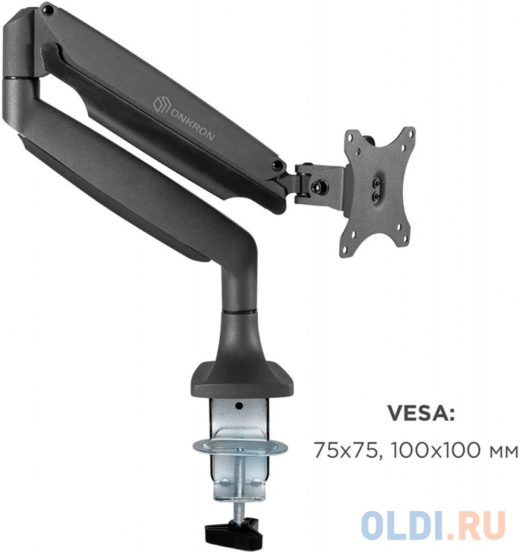 Кронштейн для мониторов Onkron G100 черный 13"-34" макс.9кг настольный поворот и наклон верт.перемещ. фото