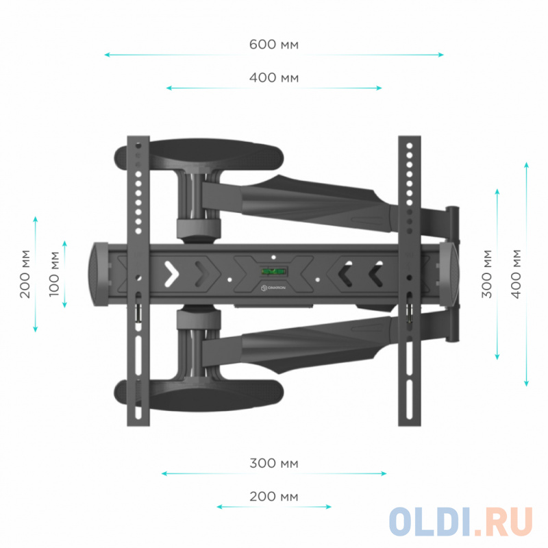 Кронштейн для телевизора Onkron NP47 черный 40"-75" макс.35кг настенный поворот и наклон фото