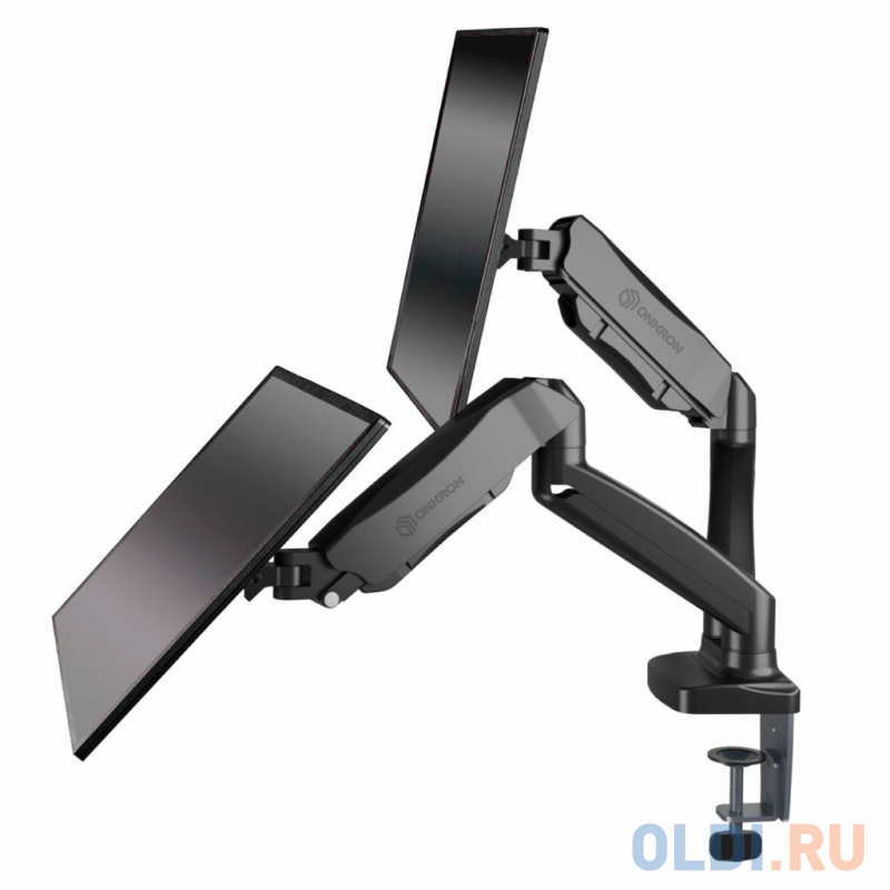 Кронштейн для мониторов Onkron G160 черный 13"-27" макс.16кг настольный поворот и наклон верт.перемещ. фото