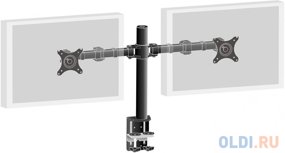

Кронштейн IIYAMA Кронштейн для 2 мониторов 10-30", VESA 75x75mm/100x100mm, 10kg