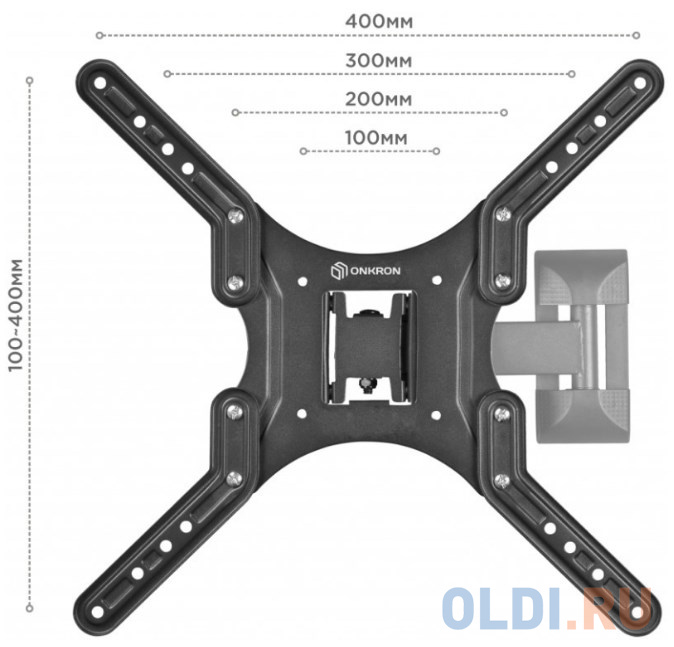 ТВ кронштейн /26-65" NP44 BLACK ONKRON фото