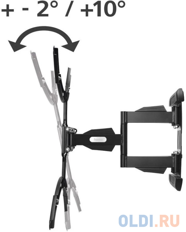 Кронштейн для телевизора Hama FULLMOTION TV Fully Mobile черный 37"-90" макс.50кг настенный мобильный фото