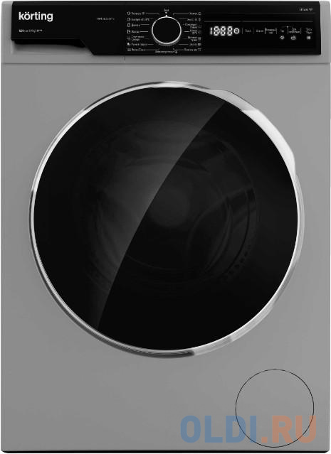 Стиральная машина Korting KWM 58LS1297 S серебристый, цвет чёрный - фото 1