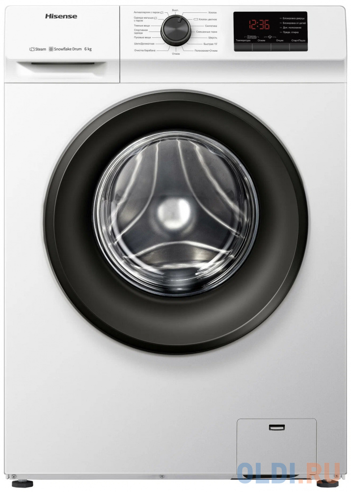 Стиральная машина Hisense WFVC6010 белый, цвет чёрный - фото 1