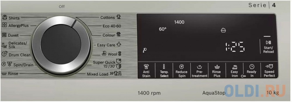 Стиральная машина Bosch WGA254XVME серебристый, цвет чёрный - фото 3