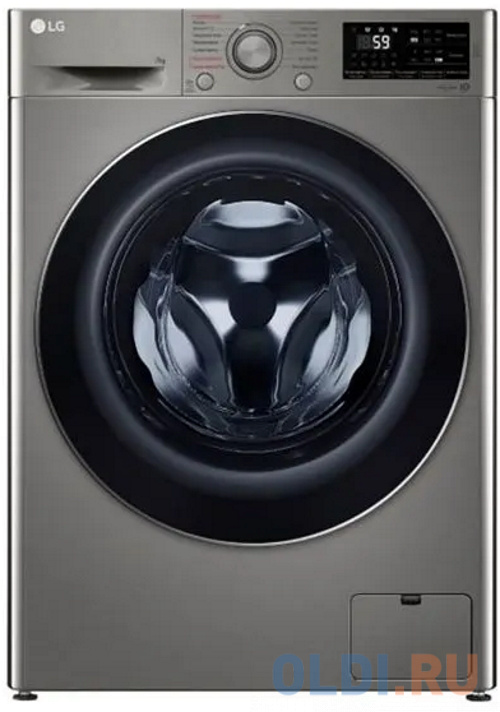 Стиральная машина LG F2V5HS2P серебристый, цвет чёрный