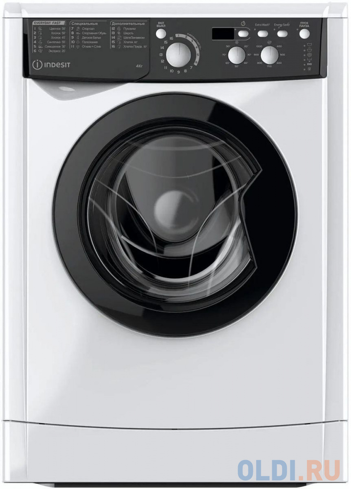 

Стиральная машина Indesit MyTime EWUD 4105 BK CIS класс: A-10% загр.фронтальная макс.:4кг белый