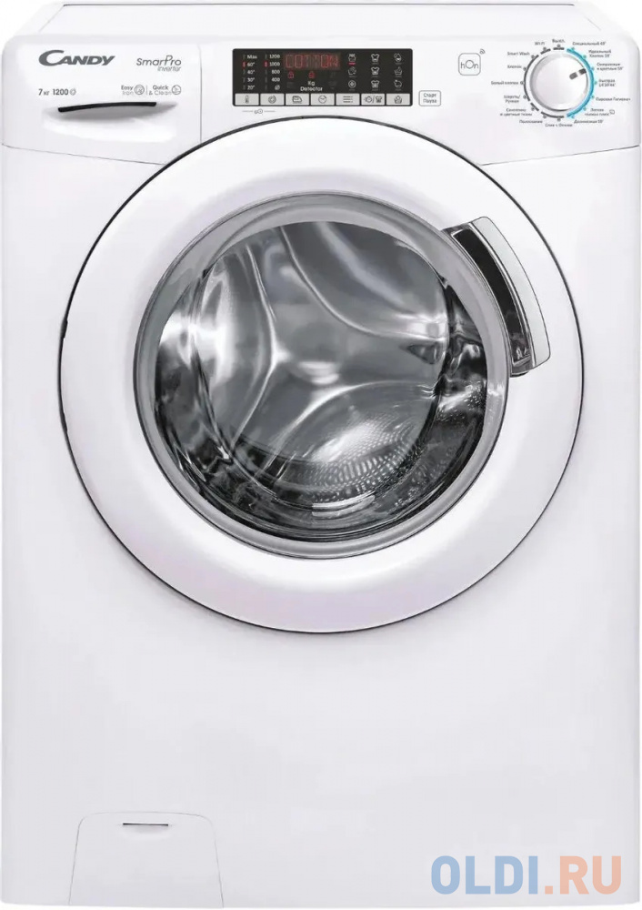 Стиральная машина Candy Smart Pro CSO4 276TWM-07, с фронтальной загрузкой, с паром, 7кг, 1200об/мин, инверторная
