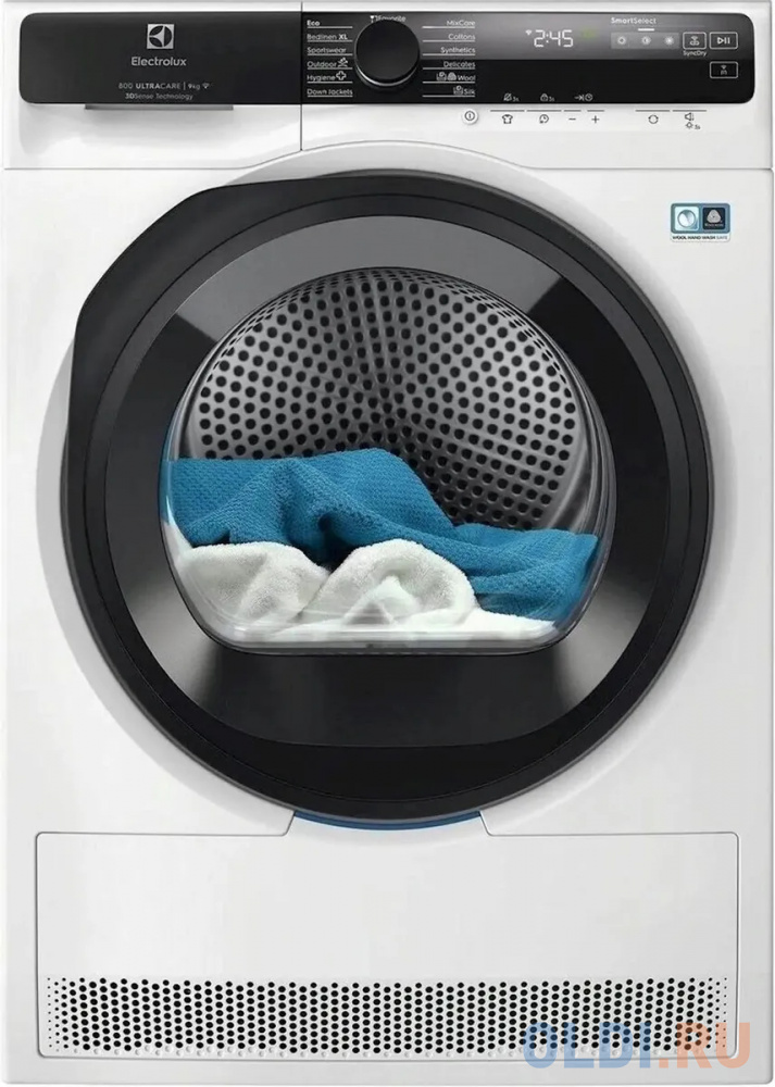 

Сушильная машина Electrolux EW8D595MCE кл.энер.:A+++ макс.загр.:9кг белый