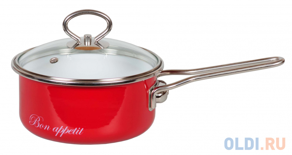 

Ковш СТАЛЬЭМАЛЬ Bon appetit 16 см 1.5 л эмалированная сталь 8SB168S