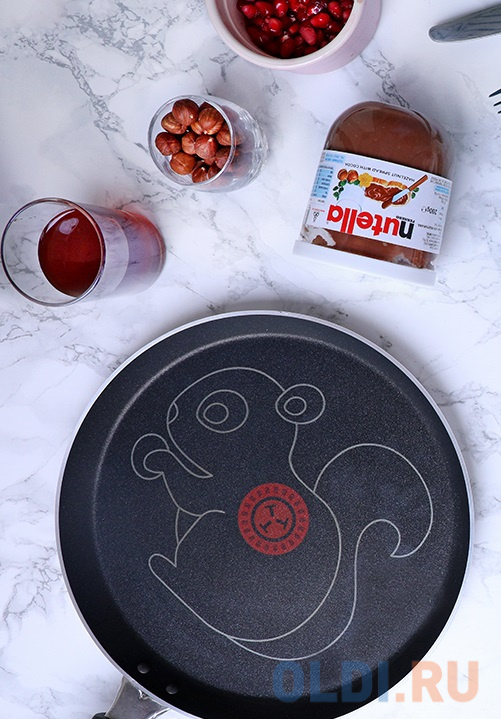 

Сковорода блинная Tefal - 25 см алюминий, Черный