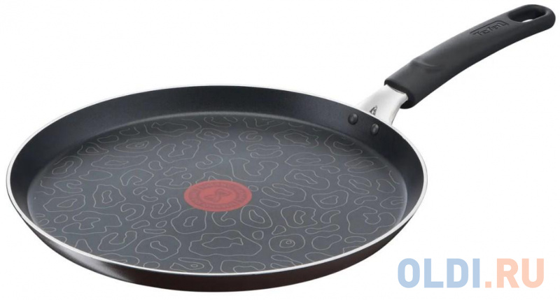 

Сковорода блинная Tefal Chandeleur Leopard B2751102 круглая 28см ручка несъемная (без крышки) черный (2100119032)