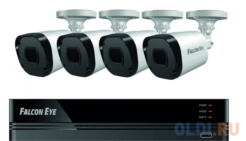 Комплект видеонаблюдения Falcon Eye FE-2104MHD KIT SMART 4CH H.265+ 1080P 12fps DVR :4ch 1080P 15fps Recording/4ch Playback5MP Lite@12fps/1080P@15fps/