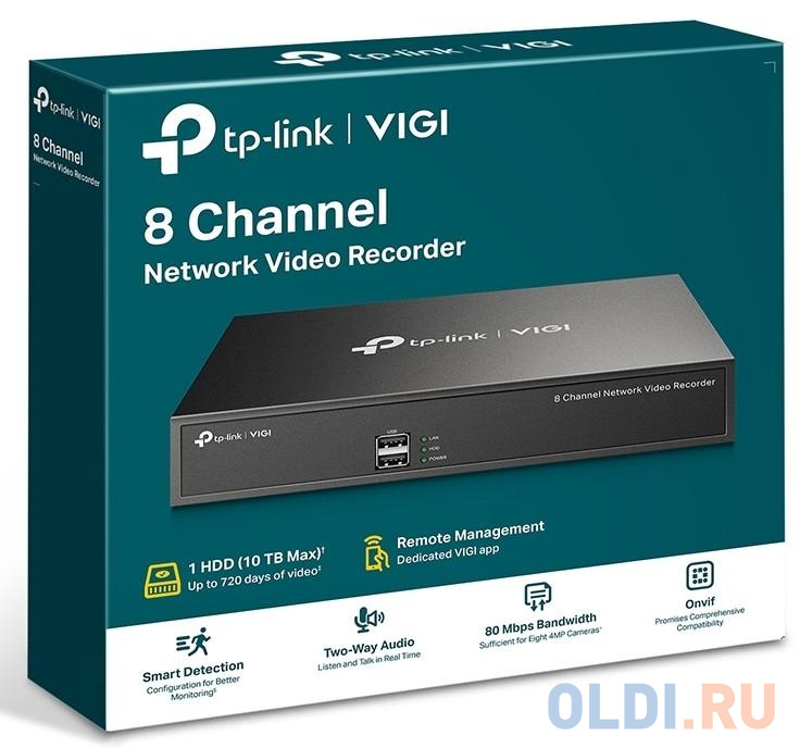 TP-Link VIGI NVR1008H VIGI Восьмиканальный сетевой видеорегистратор от OLDI