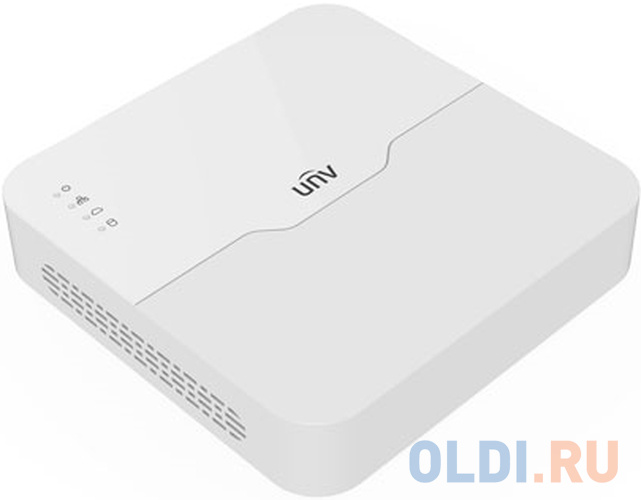 Uniview Видеорегистратор IP 4-х канальный 4K с 4 PoE портами; Входящий поток на запись до 64Мбит/с; Поддерживаемые форматы сжатия:  Ultra 265/H.265/H. фото