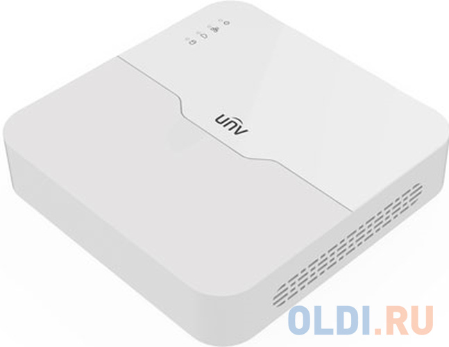 Uniview Видеорегистратор IP 4-х канальный 4K с 4 PoE портами; Входящий поток на запись до 64Мбит/с; Поддерживаемые форматы сжатия:  Ultra 265/H.265/H. фото