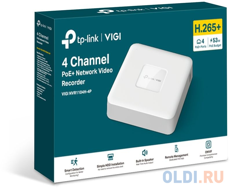 Видеорегистратор TP-Link NVR VIGI NVR1104H-4P