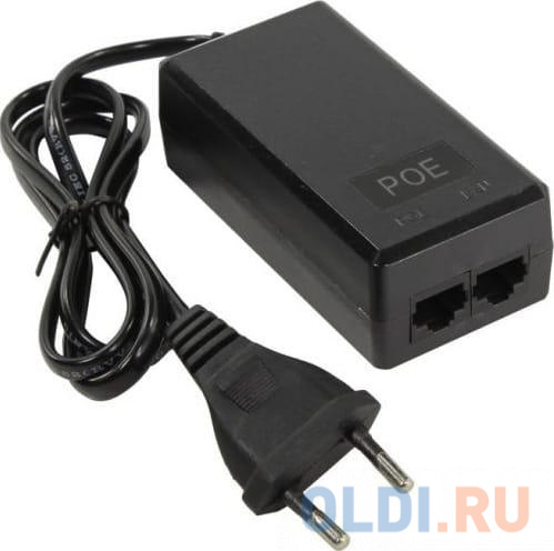 ORIENT SAP-C48POE, PoE инжектор питания 24 Вт, AC 100-240V/ DC 48V, 0.5A, вход: RJ45 LAN 10/100, выход: RJ45 PoE тип B (4/5+,7/8-), совместим с оборуд