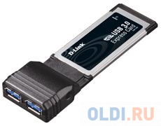Адаптер D-Link DUB-1320 2-портовый USB 3.0 адаптер для шины ExpressCard от OLDI