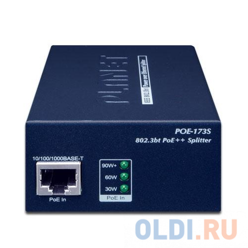 PLANET POE-173S Single-Port 10/100/1000T 802.3bt PoE++ Splitter (12V/19/24V, 802.3bt type 4 PD, PoH compatible) - фото 2