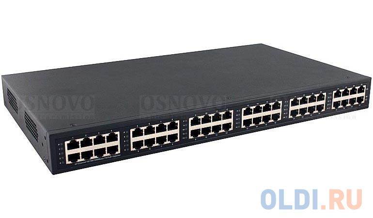 

Инжектор OSNOVO Midspan-24/370RGM PoE 24 порта максимальная выходная мощность 370 Вт