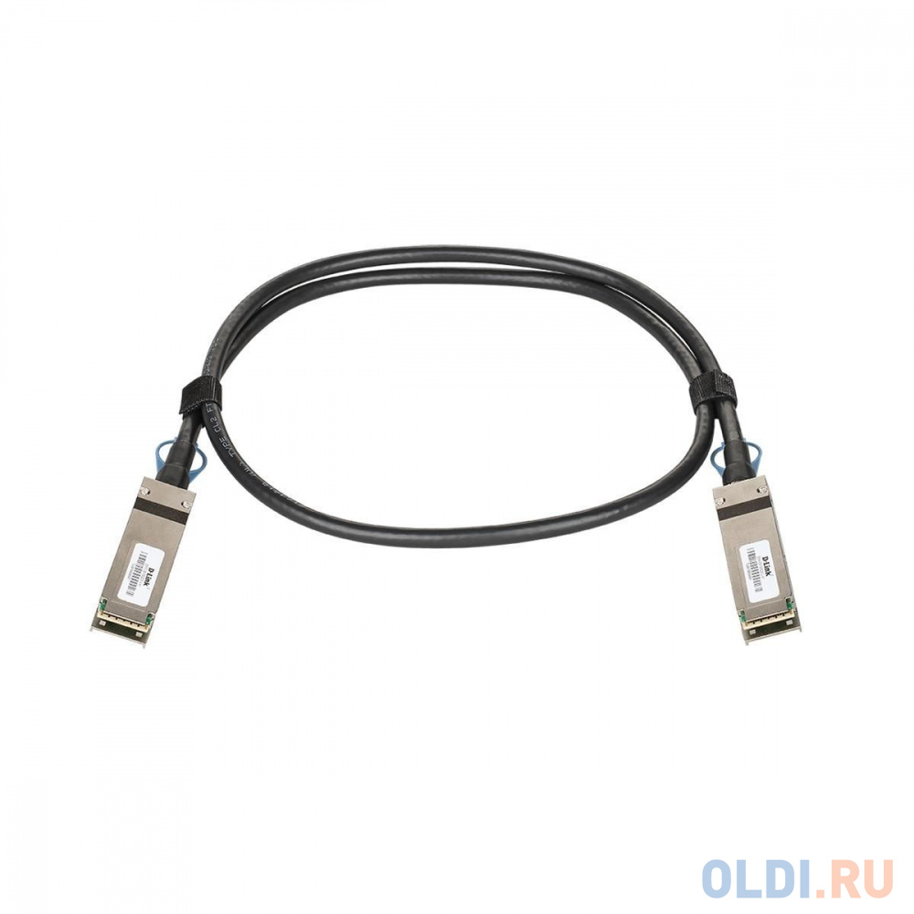 DEM-CB100Q28 Пассивный кабель 100G QSFP28 длиной 1 м с 2 разъемами QSFP28 для прямого подключения коммутаторов DXS-3610 (456862)