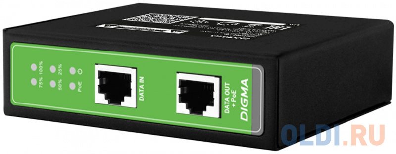 Инжектор PoE Digma DNP30W48GDXM 10/100/1000BASE-T 30Вт 37-57В(DC) - фото 4